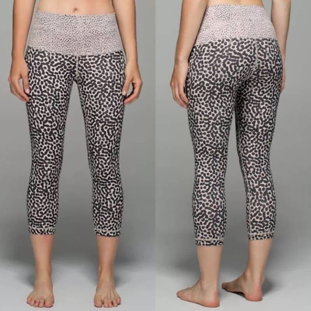 Lululemon Wunder Under Crop Leopard Leggings
